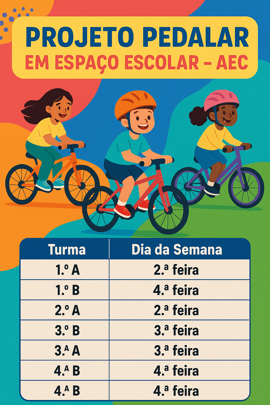 Projeto Pedalar em Espaço Escolar 